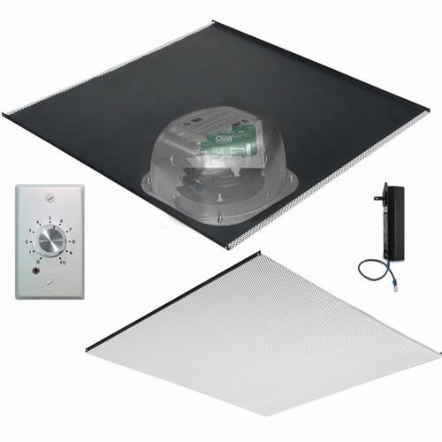 OWI Inc. 2-One Source,2-6"Integratable Amped In Ceiling Speakers on a 2x2 Full Grille