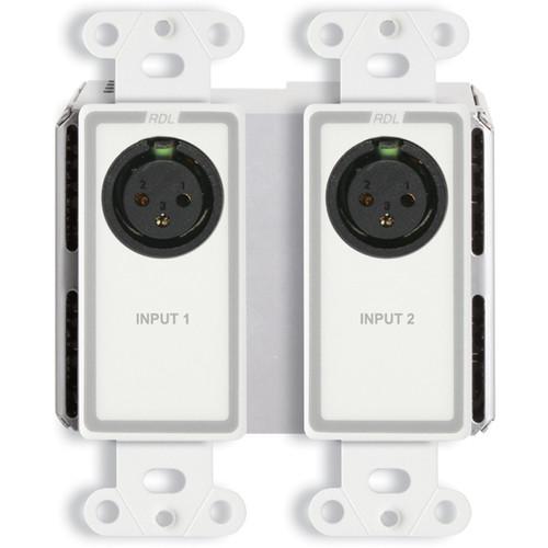 RDL DD-BN2M 2 x 2 Wall-Mounted Bi-Directional Mic Line Dante Interface