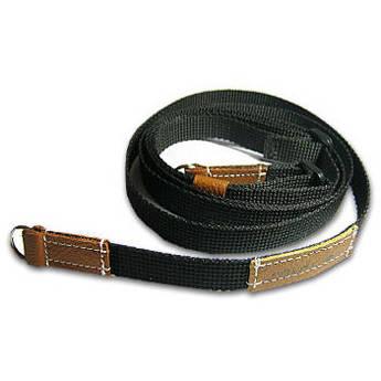 Sunlows Adjustable Length Black Poly Camera Strap with Ring & Lug Protector