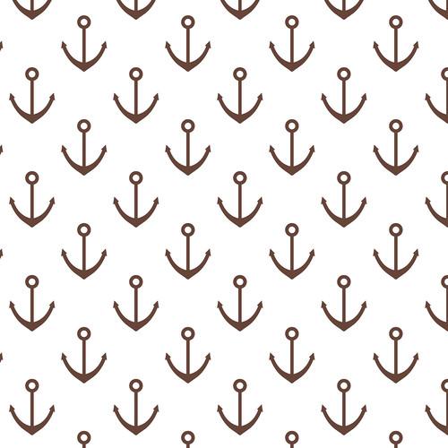 Westcott Anchors Pattern Art Canvas Backdrop with Hook-and-Loop Attachment
