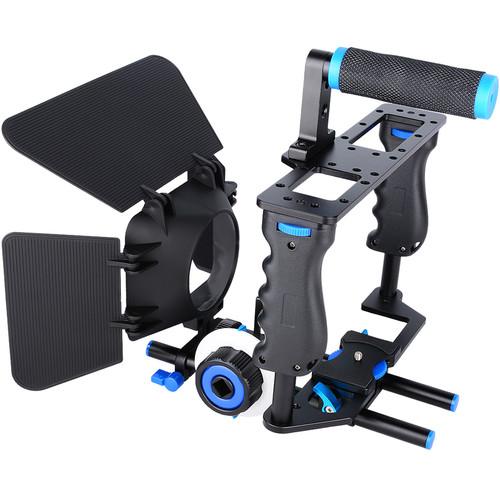 YELANGU C200 Camera Cage with Matte Box & Follow Focus for DSLR Small Cameras