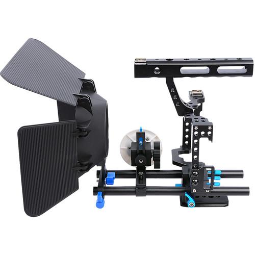YELANGU C500 Camera Cage with Matte Box and Follow Focus
