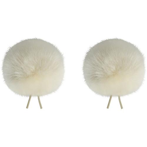 Bubblebee Industries Twin Windbubbles Miniature Imitation-Fur Windscreen Set for Lav Mics 5 to 9mm