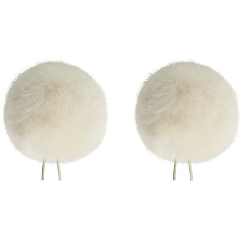 Bubblebee Industries Twin Windbubbles Miniature Imitation-Fur Windscreen Set for Lav Mics 8 to 13mm