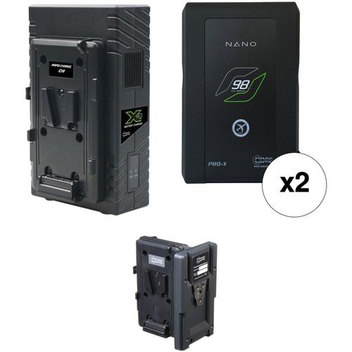 Core SWX 2 x Nano Battery Kit with Hotswap Plate & Dual Charger