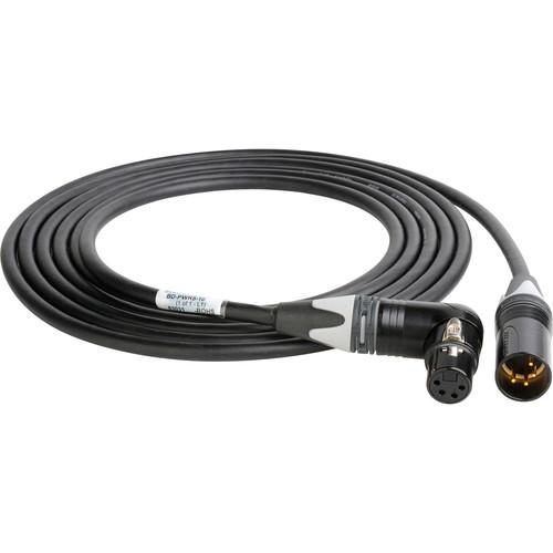 Laird Digital Cinema 4-Pin XLR Female Right Angle to 4-Pin XLR Male Power Extension Cable for Blackmagic Studio Camera