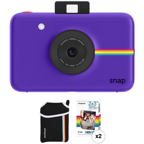 Polaroid Snap Instant Digital Camera with ZINK Photo Paper and Pouch Kit