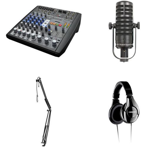 PreSonus Radio and Podcast Kit with StudioLive AR8 USB Mixer, Microphone, Boom Stand, and Headphones