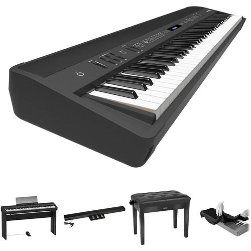 Roland FP-90 Digital Piano Kit with Matching Stand and Pedal Unit