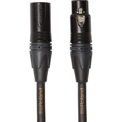 Roland Gold Series Neutrik XLR-M to XLR-F Balanced Microphone Cable