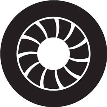 Rosco Art Deco Crop Circle B W Glass Gobo