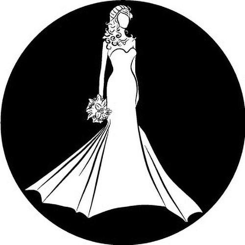 Rosco Bride Silhouette B W Wedding Glass Gobo