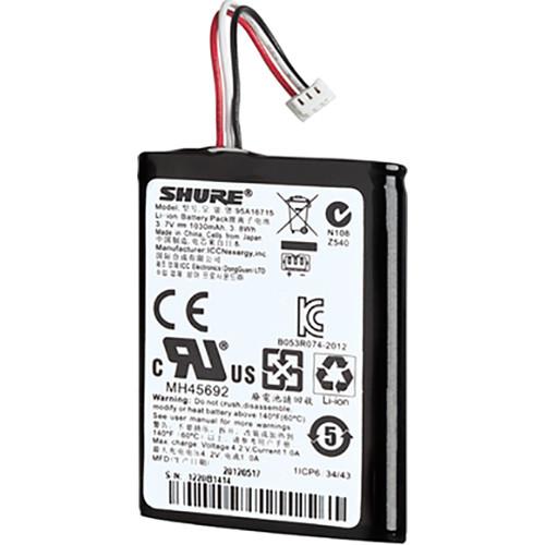 Shure SB901A Replacement Rechargeable Lithium-Ion Battery for Microflex Wireless