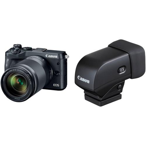 Canon EOS M6 Mirrorless Digital Camera with 18-150mm Lens and Electronic Viewfinder Kit