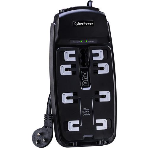 CyberPower TAA Surge Protector:2550 J, 125V, Nema 5-15P, 8 Nema 5-15R ,6 