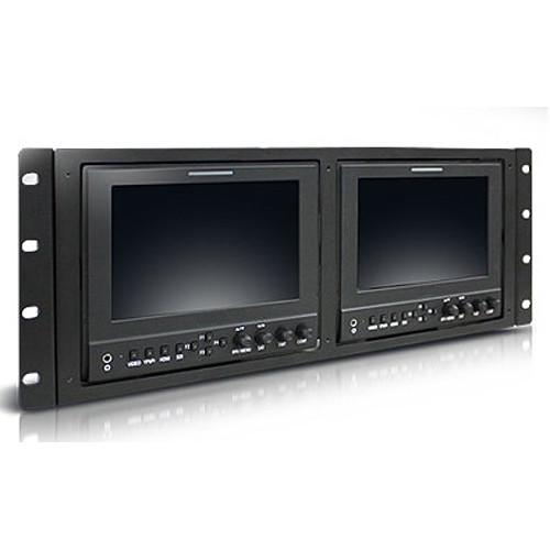 Ikegami 7-Inch Lcd Monitor Dual Rackmount Kit, Ips 1280 X 800 Wide Viewing Angles And High Resolution, 3Gsdi