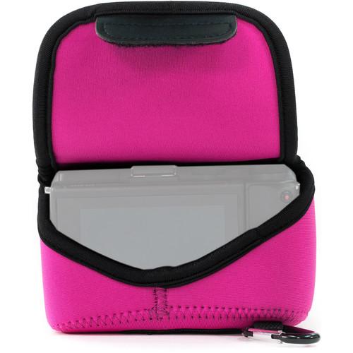 MegaGear MG1039 Ultra Light Neoprene Case with Carabiner for Canon EOS M5 with 15-45mm