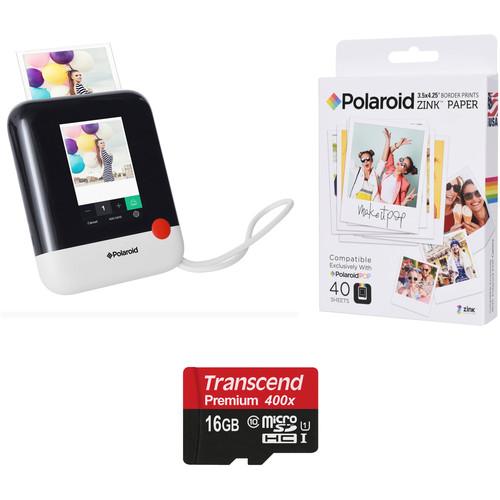 Polaroid Pop Instant Print Digital Camera with ZINK Paper and Memory Card Kit