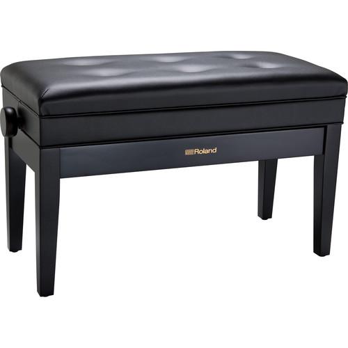 Roland RPB-D400 Duet Piano Bench with Adjustable Height, Cushion, and Storage Compartment
