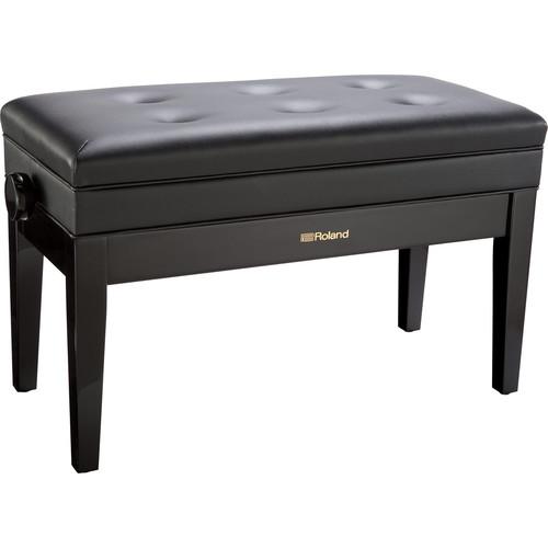 Roland RPB-D400 Duet Piano Bench with Adjustable Height, Cushion, and Storage Compartment