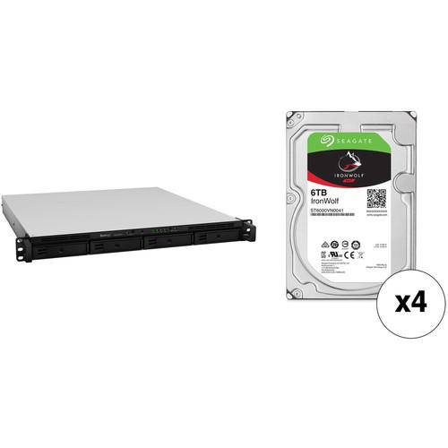 Synology RackStation 24TB RS818RP 4-Bay NAS Server Kit with Seagate NAS Drives