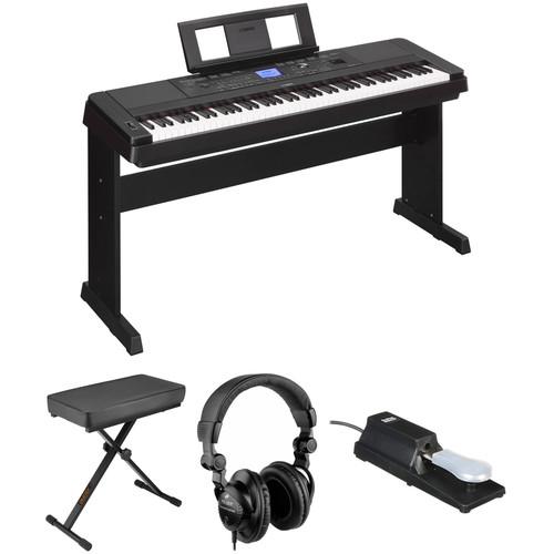 Yamaha DGX-660 88-Key Digital Piano Kit with Bench, Pedal & Headphones