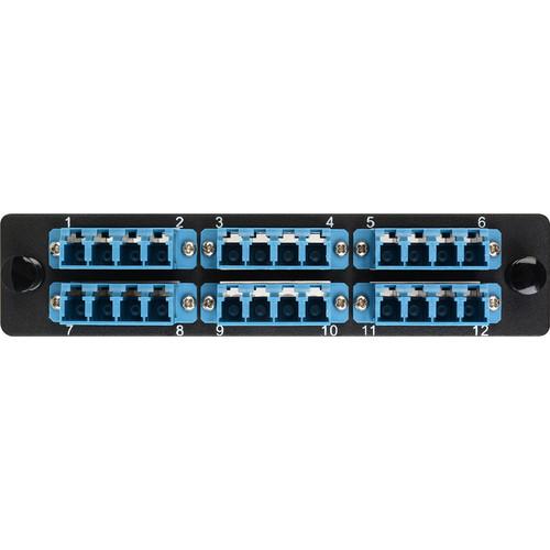 Camplex 6-Port LC QUAD Singlemode Fiber Adapter Plate Module with Ceramic Connectors