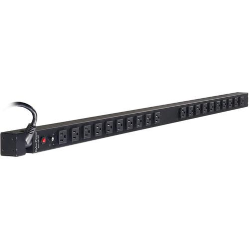CyberPower PDU 12A 200-230 50 60Hz Nema 5-15P Plug, 20-Out 5-15R, Rackmount OU, 10