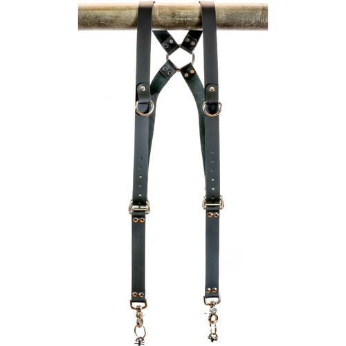 Funk Plus Cowhide Leather Ring Back Harness with 1.25" Wide Straps and D-Rings