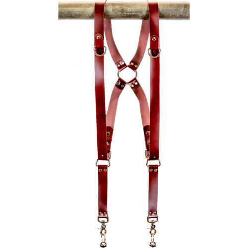 Funk Plus Latigo Leather Ring Back Harness with 1.25" Wide Straps and D-Rings