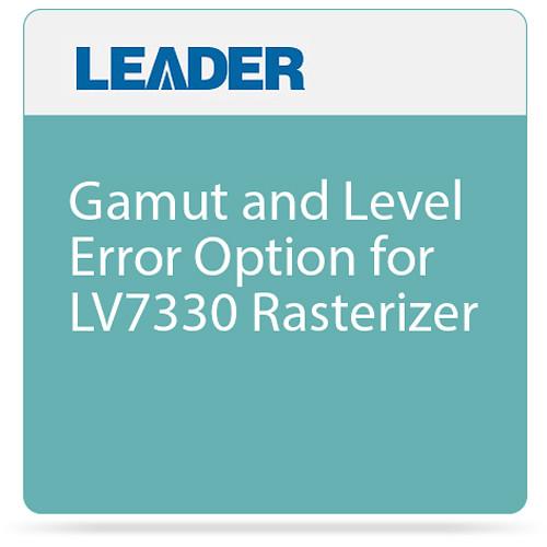 Leader Gamut and Level Error Option for LV7330 Rasterizer