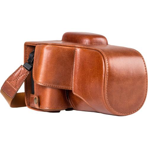 MegaGear Ever Ready Leather Case with Strap for Canon EOS Rebel T7i, 800D, Kiss X9i, 77D, 9000D and 18-55mm