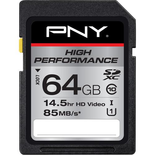 PNY Technologies 64GB High Performance UHS-I SDXC Memory Card