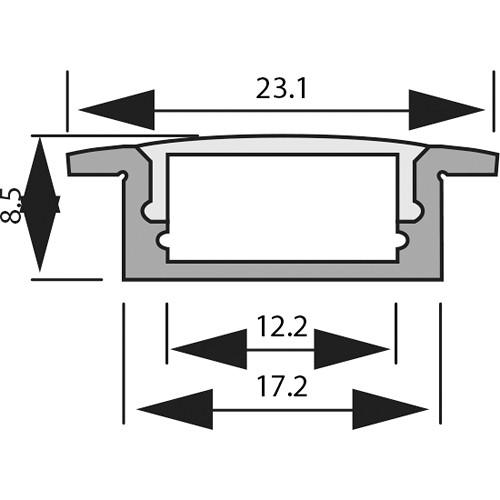 Rosco RoscoLED Tape 2507 Flush-Mount Profile Kit with Clear Lens