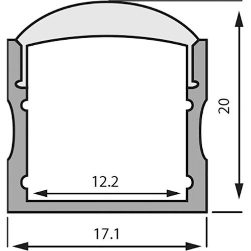 Rosco RoscoLED Tape Rectangular Profile - 1720 Kit with 30° Lens, Rosco, RoscoLED, Tape, Rectangular, Profile, 1720, Kit, with, 30°, Lens