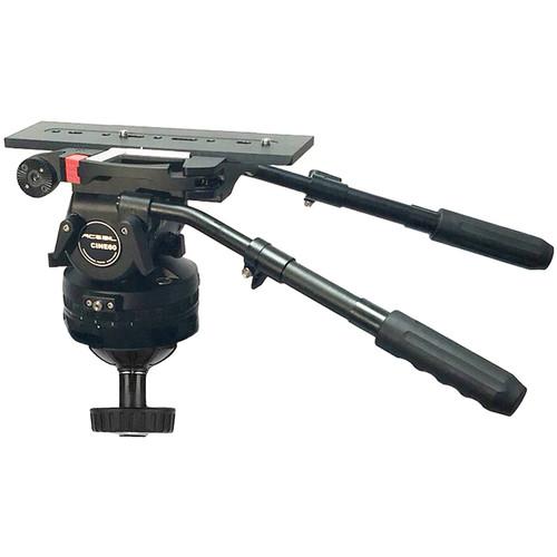 Acebil 150mm Ball Tripod Head with Dual Handles and Illuminated Bubble Level