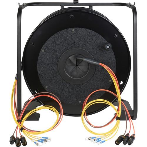 Camplex ENG 4-Ch LC Single-Mode Fiber & 3 XLR Tactical Hybrid Reel