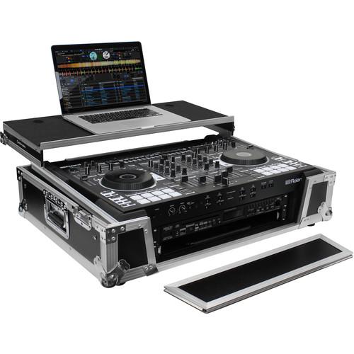Odyssey Innovative Designs Flight Zone Glide Case with Wheels for Roland DJ-808 & Denon MC7000 V2 DJ Controllers