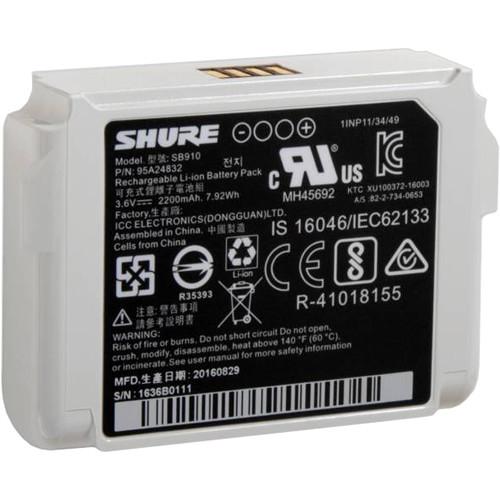 Shure SB910 Battery for ADX1 and ADX1 LEMO 3-Pin Transmitters