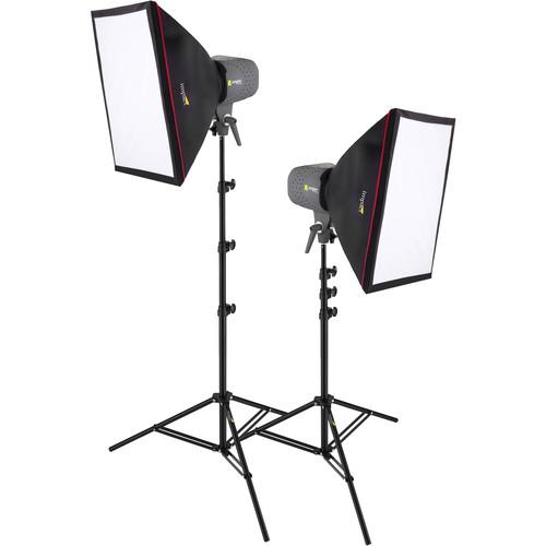Angler Glamour Flash 160Ws 2-Light Kit with Softboxes and Stands