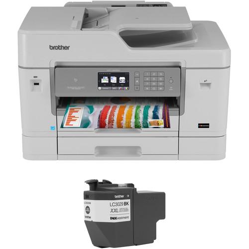 Brother MFC-J6935DW All-in-One Inkjet Printer & LC3029BK Super High Yield INKvestment Black Ink Cartridge Kit