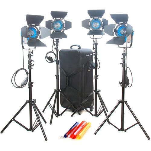 CAME-TV 4 x 300W Fresnel Tungsten Continuous Video Spot Light Kit