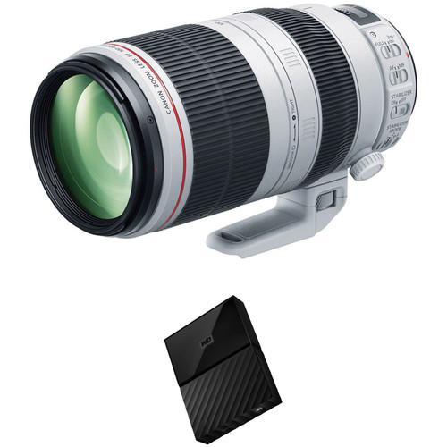 Canon EF 100-400mm f 4.5-5.6L IS II USM Lens with External Hard Drive Kit