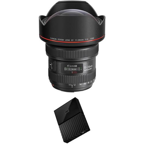 Canon EF 11-24mm f 4L USM Lens with External Hard Drive Kit