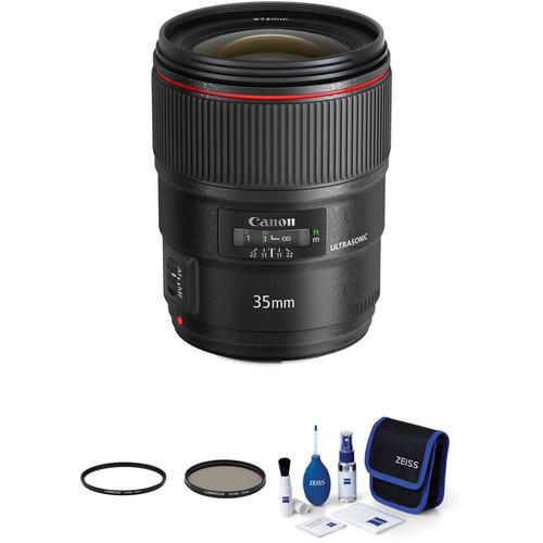 Canon EF 35mm f 1.4L II USM Lens with Accessories Kit