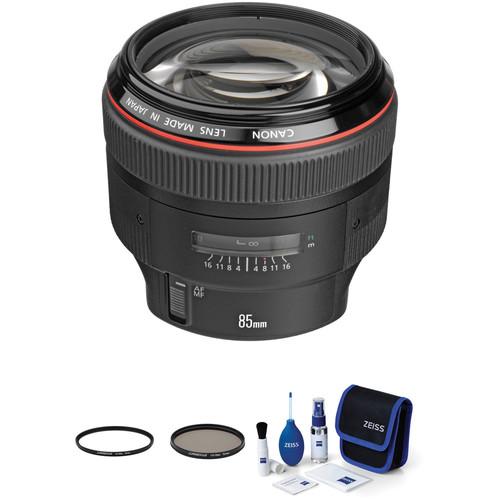 Canon EF 85mm f 1.2L II USM Lens with Accessories Kit