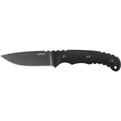 COAST F402 Fixed Blade Titanium-Coated Knife with Belt Sheath