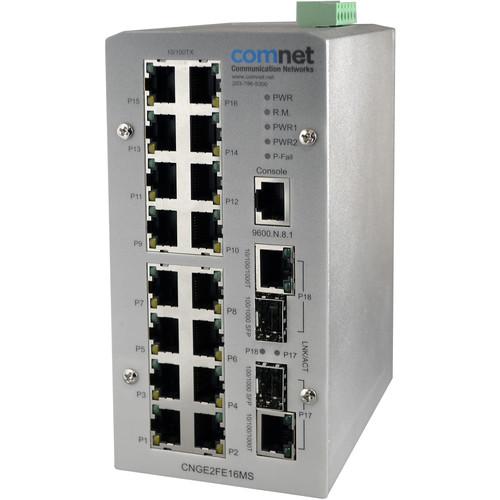 COMNET Managed Ethernet Switch with 10 100TX & Configurable 10 100 1000TX 100 1000FX Ports