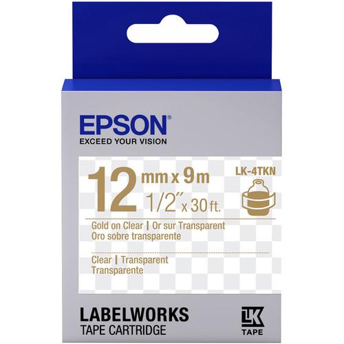 Epson LabelWorks Clear LK Tape Gold