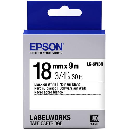 Epson LabelWorks Standard LK Tape Black on White Cartridge